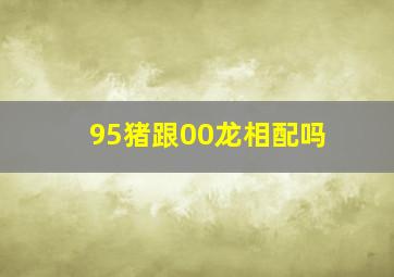 95猪跟00龙相配吗