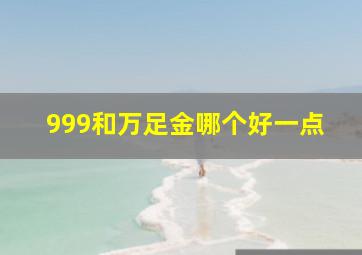 999和万足金哪个好一点