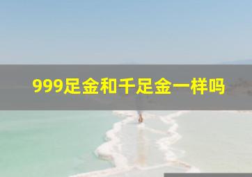 999足金和千足金一样吗