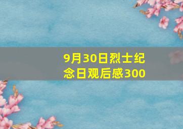 9月30日烈士纪念日观后感300