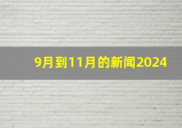 9月到11月的新闻2024