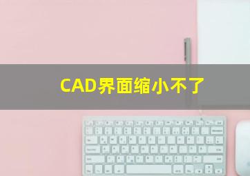 CAD界面缩小不了