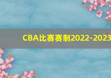 CBA比赛赛制2022-2023