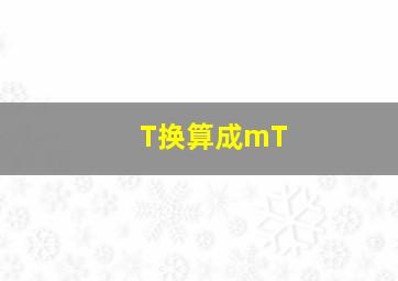 T换算成mT