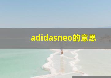 adidasneo的意思