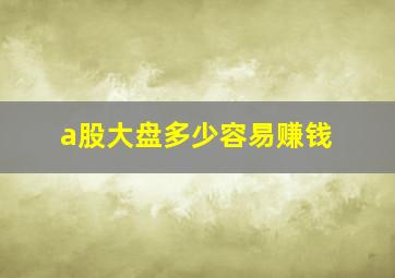 a股大盘多少容易赚钱