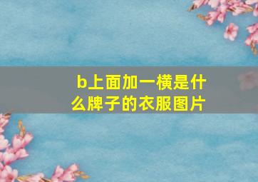 b上面加一横是什么牌子的衣服图片