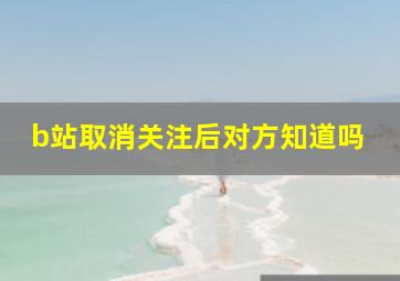 b站取消关注后对方知道吗