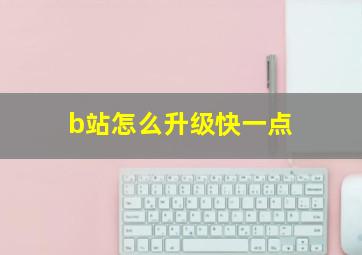 b站怎么升级快一点