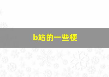 b站的一些梗