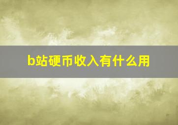 b站硬币收入有什么用