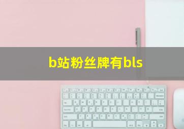 b站粉丝牌有bls