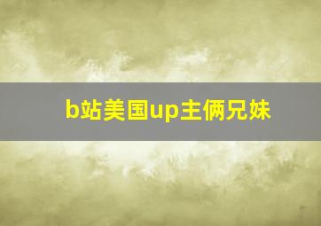 b站美国up主俩兄妹