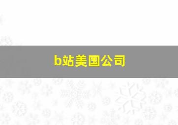 b站美国公司