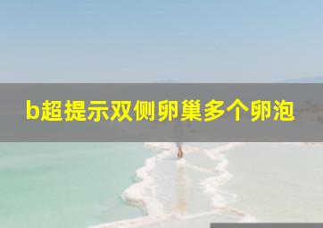 b超提示双侧卵巢多个卵泡