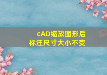 cAD缩放图形后标注尺寸大小不变