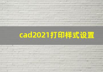 cad2021打印样式设置