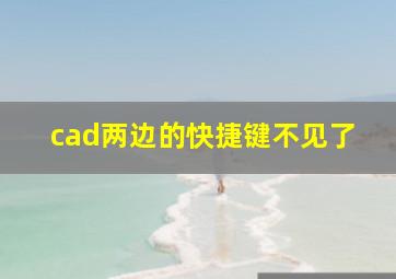 cad两边的快捷键不见了