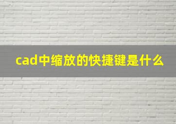 cad中缩放的快捷键是什么