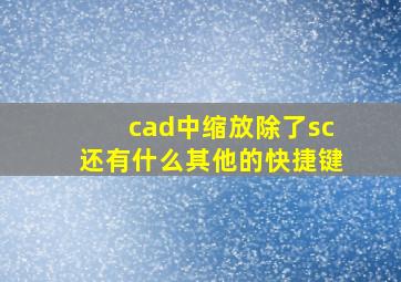 cad中缩放除了sc还有什么其他的快捷键