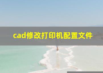 cad修改打印机配置文件