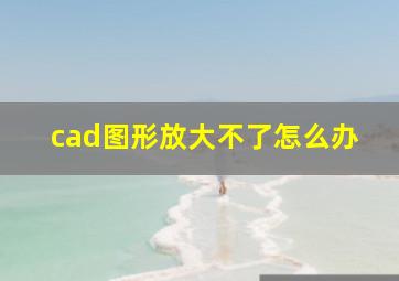 cad图形放大不了怎么办