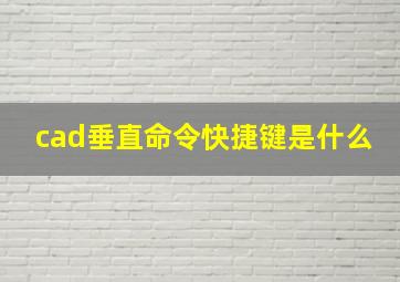 cad垂直命令快捷键是什么