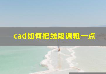 cad如何把线段调粗一点