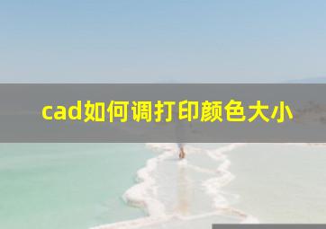 cad如何调打印颜色大小