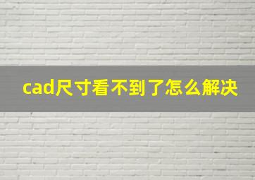 cad尺寸看不到了怎么解决