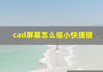 cad屏幕怎么缩小快捷键