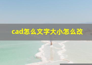 cad怎么文字大小怎么改