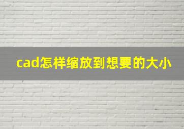 cad怎样缩放到想要的大小