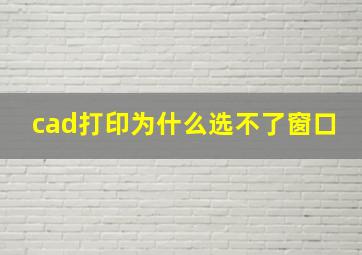 cad打印为什么选不了窗口