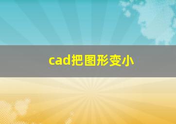 cad把图形变小