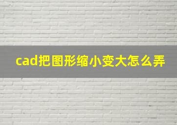 cad把图形缩小变大怎么弄