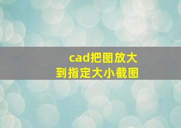 cad把图放大到指定大小截图