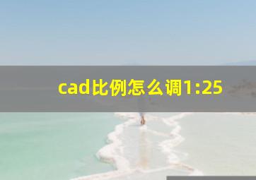 cad比例怎么调1:25