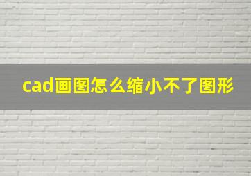 cad画图怎么缩小不了图形