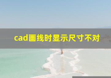 cad画线时显示尺寸不对