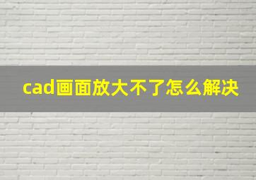 cad画面放大不了怎么解决