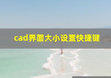 cad界面大小设置快捷键