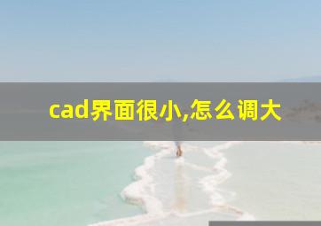 cad界面很小,怎么调大