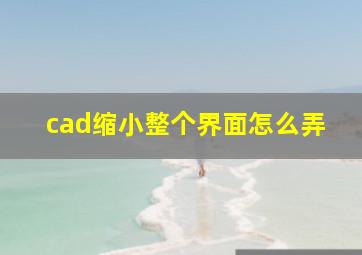 cad缩小整个界面怎么弄