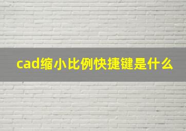 cad缩小比例快捷键是什么