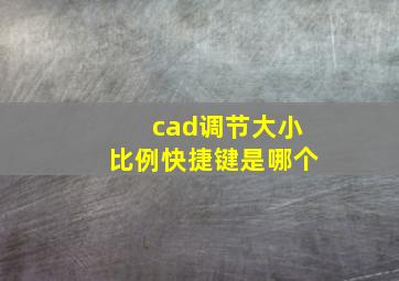 cad调节大小比例快捷键是哪个