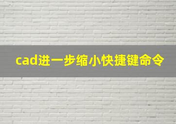 cad进一步缩小快捷键命令