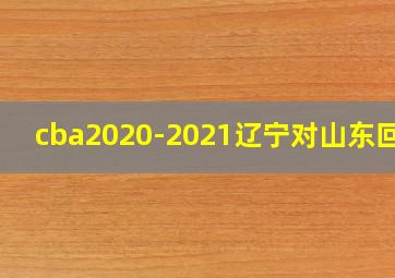 cba2020-2021辽宁对山东回放