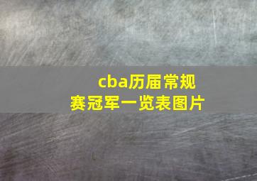 cba历届常规赛冠军一览表图片