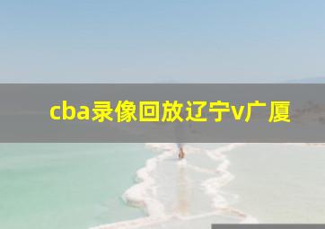 cba录像回放辽宁v广厦